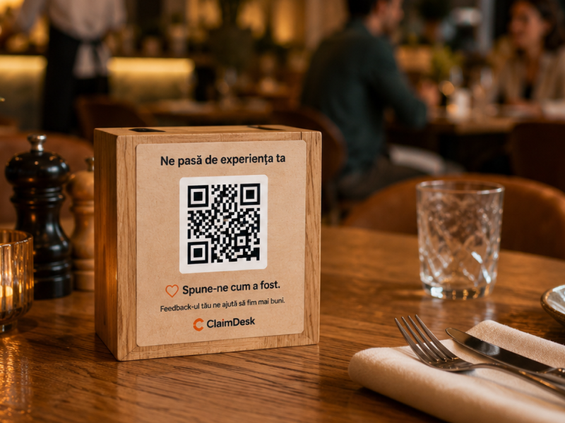 Scenariu ClaimDesk pentru HoReCa și servicii