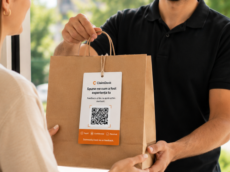 Scenariu ClaimDesk pentru e-commerce și livrări