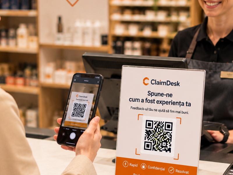 Scenariu ClaimDesk pentru retail și showroom-uri